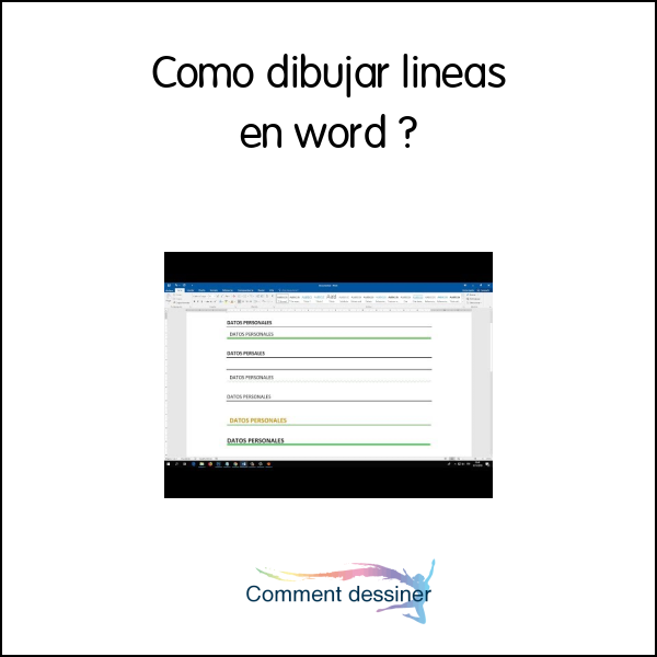 Como dibujar lineas en word